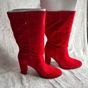 Lauren Ralph Lauren Women's Artizan Ii Mid-shaft Boots In Martin Red